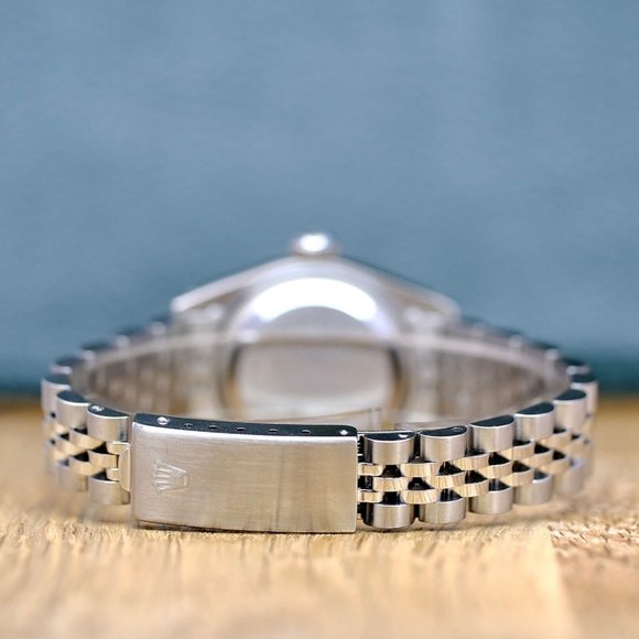 ROLEX DATEJUST GRAY INDEX DIAL 18KW GOLD FLUTED STEEL JUBILEE WATCH 26 MM 69174 - Picture 10 of 10